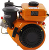 3HP Diesel Engine 196Cc 4 Stroke Engine Diesel Engine Motor Single Cylinder Forced Air Cooling Horizontal Crankshaft Engine Recoil Hand Start 3000RPM, Orange