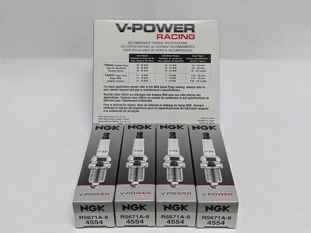 NGK (3430) B8EG Racing Spark Plug - Set of 4