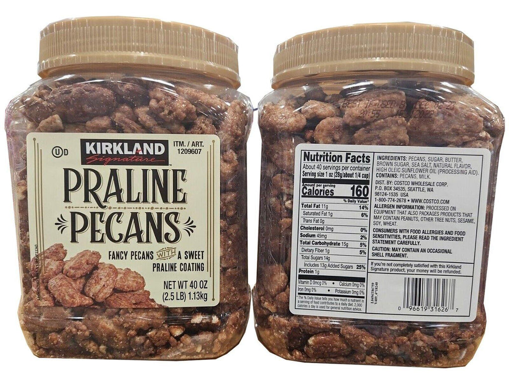 2 Packs Kirkland Signature Praline Pecans - 40Oz Each