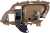 for GMC K2500 Suburban Interior Door Handle Front or Rear, Driver Side Brown Bezel with Black Lever (1995-1999) | with Door Lock Hole | Trim: Base/Sle/Slt | GM1352101 | 15708051