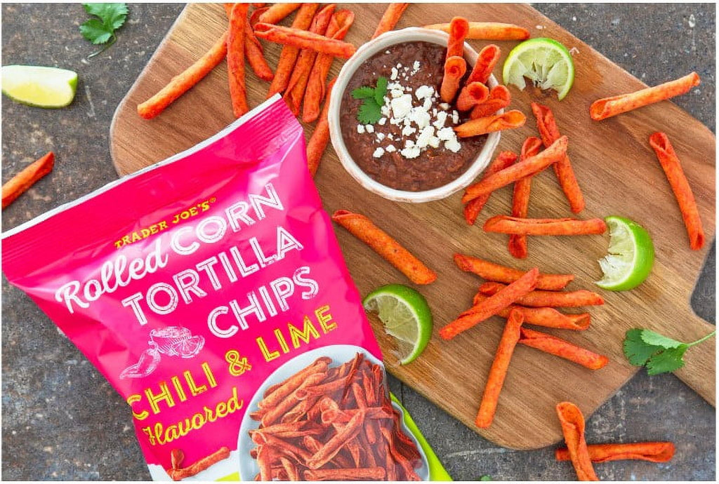 2 Pack | Trader Joe's Chili & Lime Flavored Rolled Corn Tortilla Chips