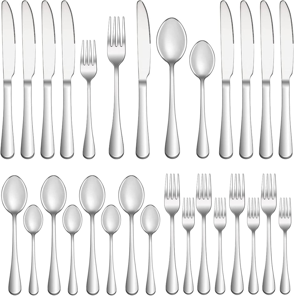 20 Piece Silverware Set Service for 4,Premium Stainless Steel Flatware,Mirror Polished Cutlery Utensil Set,Durable Home Kitchen Eating Tableware Set,Include Fork Knife Spoon Set,Dishwasher Safe