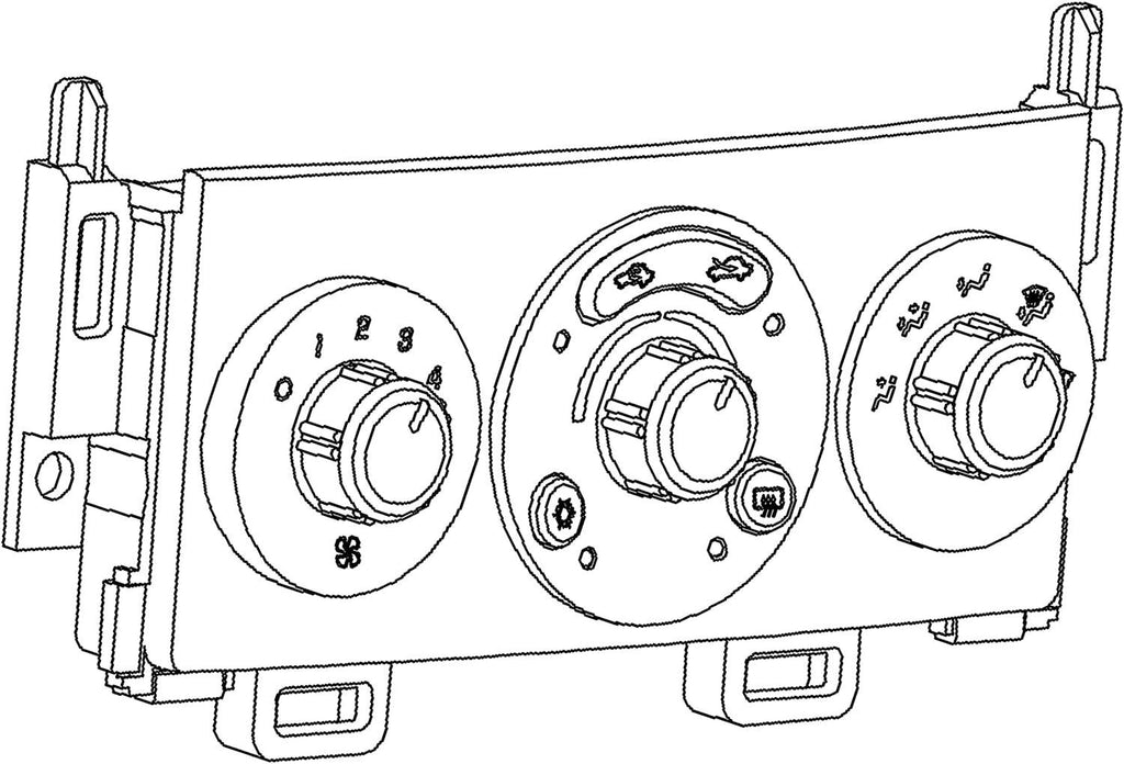 GM Original Equipment 15-73164 Heating and Air Conditioning Control Panel with Rear Window Defogger Switch