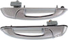 Compatible with Dodge Ram 1500 Exterior Door Handle 2002-2009 Driver and Passenger Side Front, Chrome | Trim: All Submodels