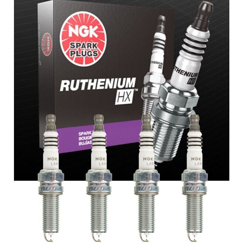 Genuine NGK Ruthenium HX Spark Plug 4PCS for Acura/ Honda/ Hyundai/ Kia/ Jeep