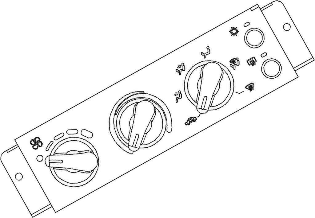 GM Original Equipment 15-72884 Heating and Air Conditioning Control Panel with Rear Window Defogger Switch