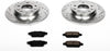 K2450 Rear Z23 Carbon Fiber Brake Pads with Drilled & Slotted Brake Rotors Kit