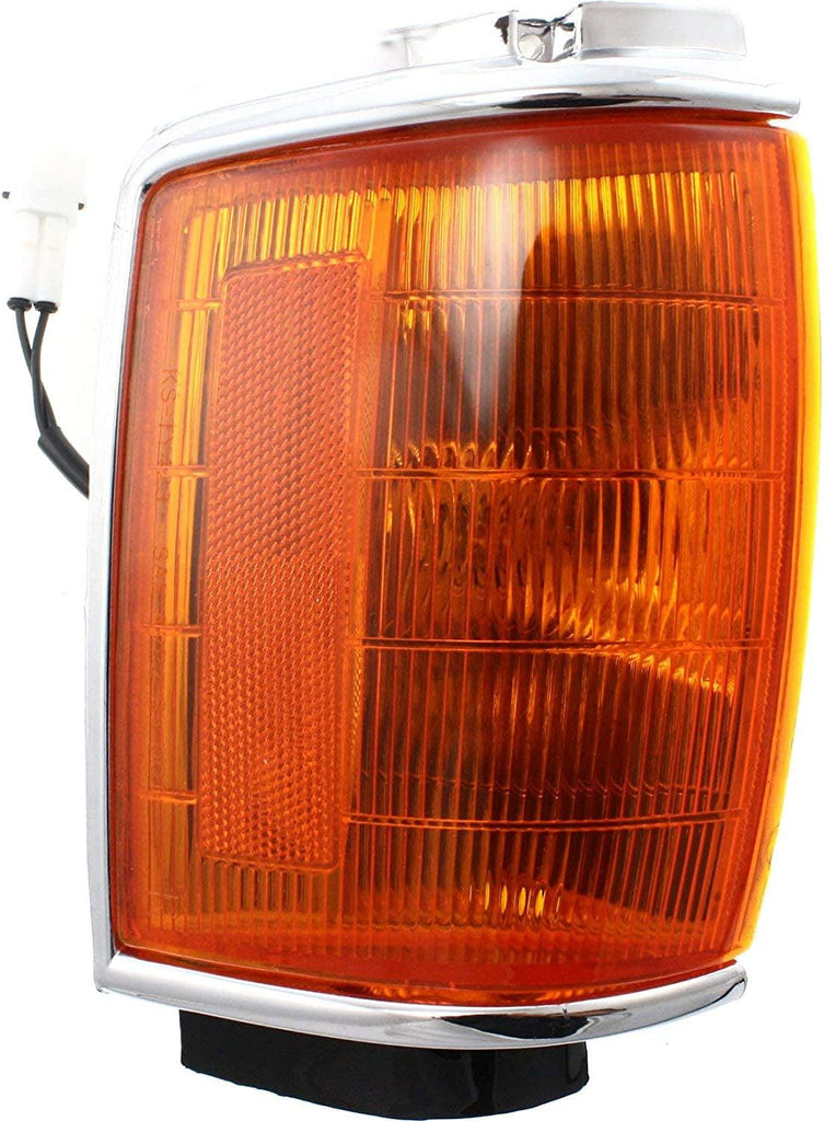 Corner Light Set of 2 Compatible with 1987-1989 Toyota 4Runner and 1987-1988 Pickup Plastic Amber Lens with Bulbs Driver and Passenger Side