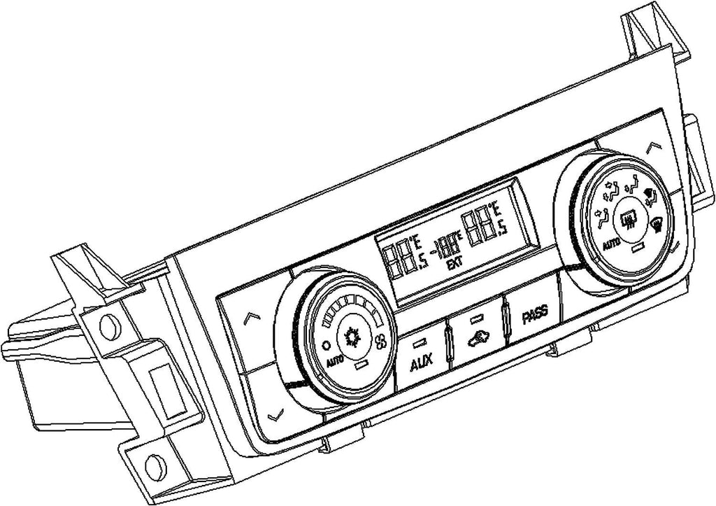 GM Original Equipment 15-73497 Heating and Air Conditioning Control Panel with Rear Window Defogger Switch