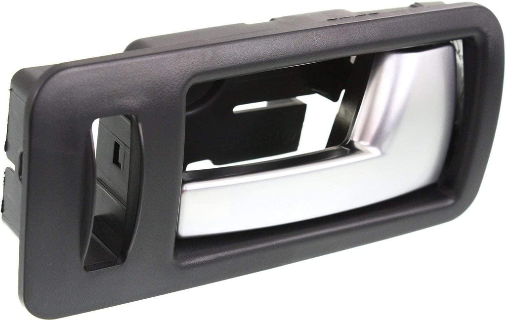 Interior Door Handle Set Compatible with 2005-2014 Ford Mustang Front, Driver and Passenger Side Black Bezel with Silver Lever