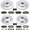 K6509 Front and Rear Z23 Carbon Fiber Brake Pads with Drilled & Slotted Brake Rotors Kit