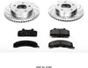 K1487 Front Z23 Carbon Fiber Brake Pads with Drilled & Slotted Brake Rotors Kit