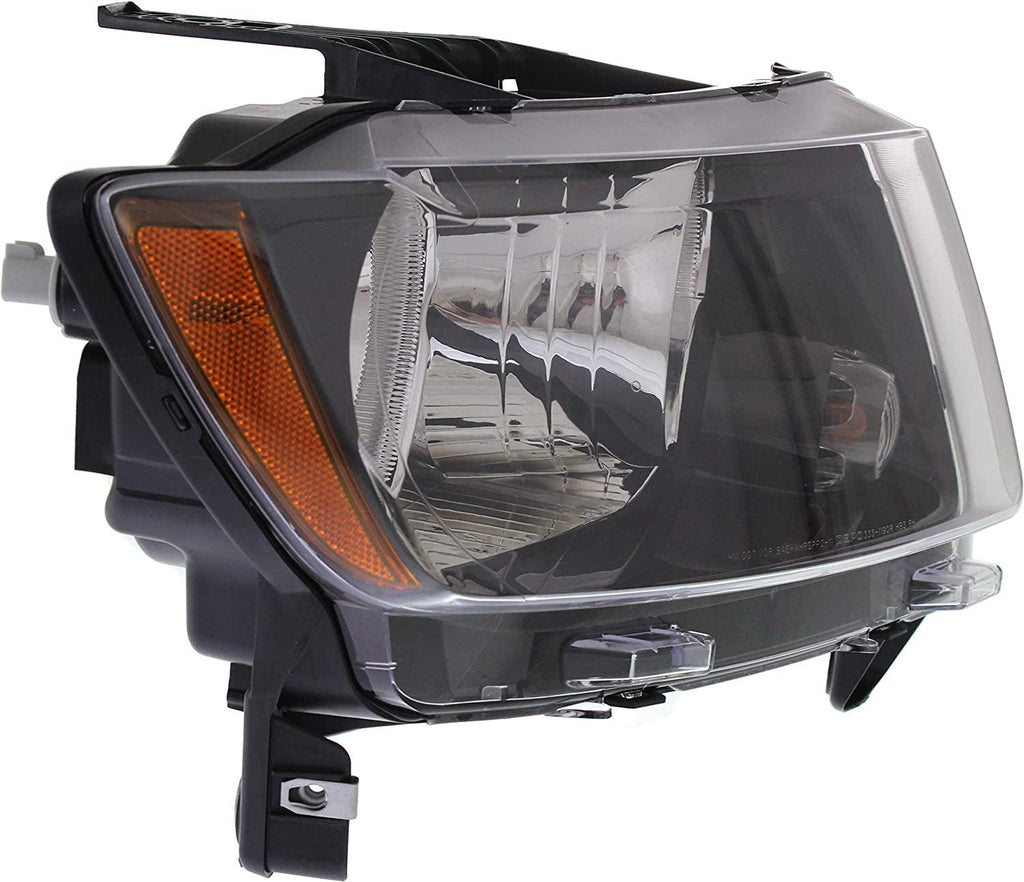 Headlight Assembly Compatible with 2013-2017 Jeep Compass Standard Type (13-13 with Black Trim) Passenger Side