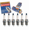 6 Pc DENSO Standard U-Groove Spark Plugs Compatible with Hyundai Santa Fe 2.7L 3.5L V6 2001-2004