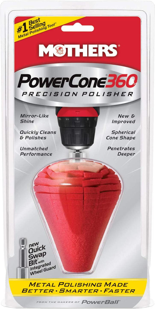 Mothers 05146-6 Powercone 360 Metal Polishing Tool, (Pack of 6)