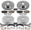 K15413DK Front and Rear Z23 Carbon Fiber Brake Pads with Drilled & Slotted Brake Drums Kit