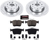 K7093 Rear Z23 Carbon Fiber Brake Pads with Drilled & Slotted Brake Rotors Kit