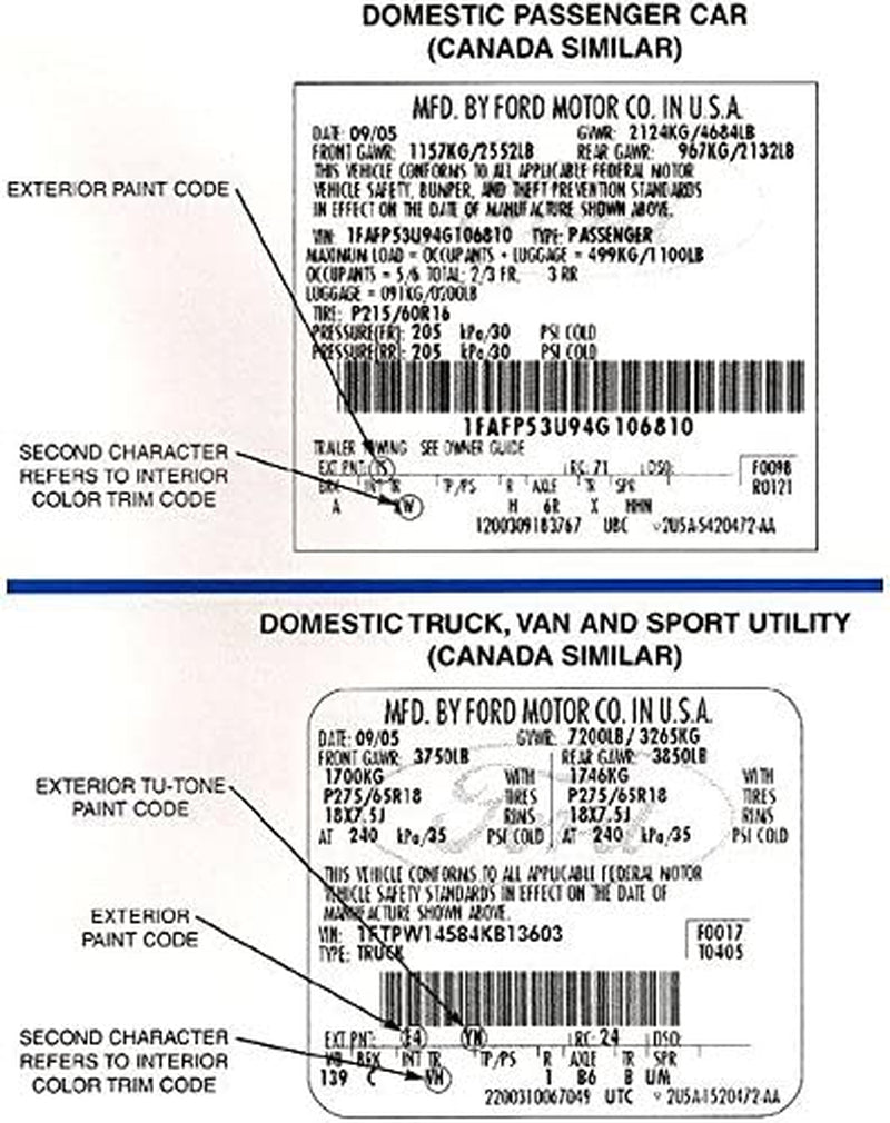 Genuine Ford Motorcraft PMPC-19500-7291A Touch up Paint Bottle Blue Jeans N1 & Clear Coat