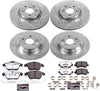 K7636-36 Front and Rear Z36 Truck & Tow Brake Kit, Carbon Fiber Ceramic Brake Pads and Drilled/Slotted Brake Rotors