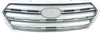 Evan-Fischer Grille Assembly Compatible with 2015-2017 Subaru Outback Painted Silver Shell/Gray Insert with Chrome Trim - CAPA