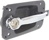 for International 8600 Transtar Exterior Door Handle Front, Driver Side Black Bezel with Chrome Lever (2008-2011) | with Key Hole| Trim: Base