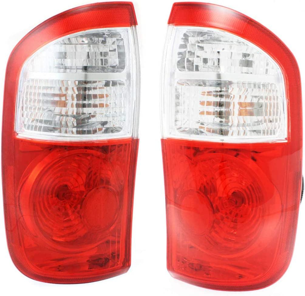 : for 2004 2005 2006 Toyota Tundra Tail Light Assembly Driver & Passenger Side W/Bulbs CAPA Certified for TO2800153 TO2801153 81560-0C040 (Vehicle Trim: W/Fleetside Bed; Crew Cab Pickup)