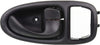 for Saturn SL2 Interior Door Handle Front, Passenger Side Black (1996-2002) | with Door Lock Button| Trim: Base