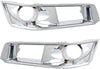 Fog Light Trim SET Compatible with 2008-2015 Cadillac CTS Chrome for Models with HID Headlights Front, Driver and Passenger Side