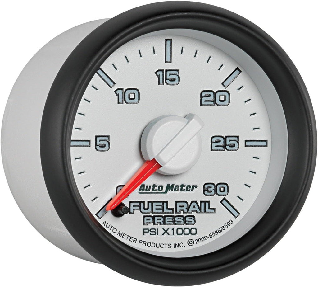 8593 2-1/16" 0-30000 PSI Fuel Rail Pressure Gauge 2007.5 and Newer Dodge Cummins 6.7L GM Duramax Lbezel and LMM