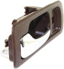 for Honda Accord Interior Door Handle Front, Driver Side Brown Bezel with Chrome Lever (1990-1993) | with Door Lock Hole| Trim:All Submodels