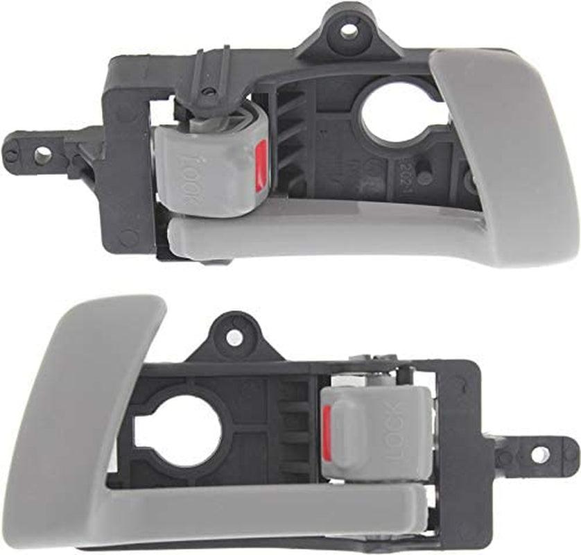 Interior Door Handle Set Compatible with 2007-2012 Hyundai Santa Fe Front or Rear, Driver and Passenger Side Gray