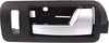 Interior Door Handle Set Compatible with 2005-2014 Ford Mustang Front, Driver and Passenger Side Black Bezel with Silver Lever