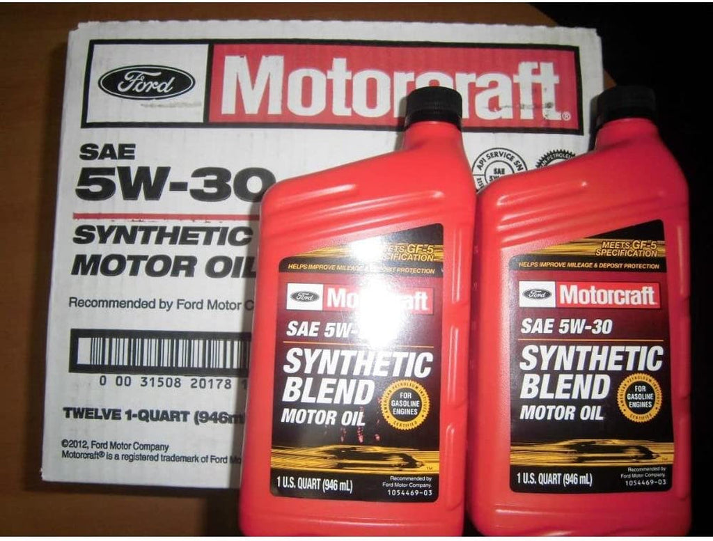 Motorcraft SAE 5W30 Synthetic Blend Motor Oil- 12 Quart Case