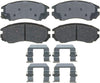 Gold 17D1408CH Ceramic Front Disc Brake Pad Set