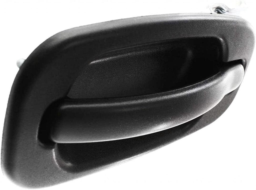 For Chevy Silverado 2500 2002 Door Handle Driver Side | Rear | Outer | Crew Cab | Textured Black | Replacement for GM1520105 | 15721571, 19356470