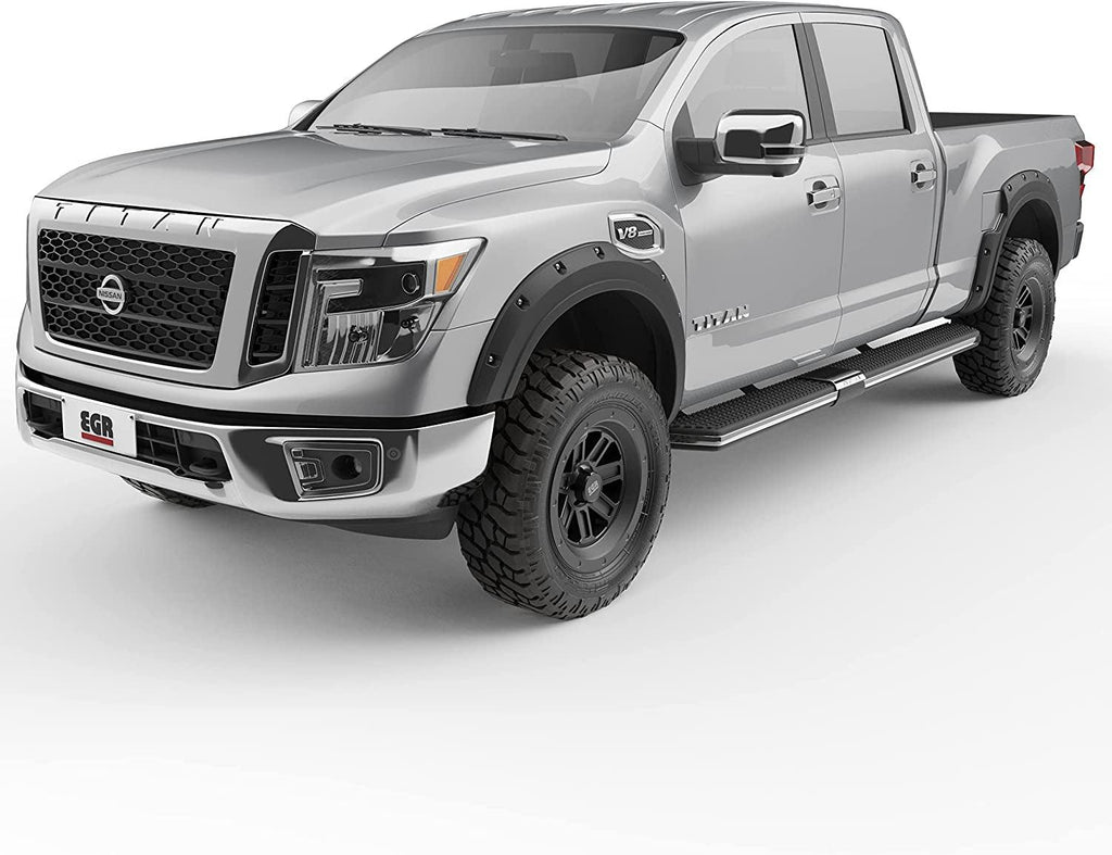 795904 Bolt-On Look Fender Flare Full Set, Matte Black Finish, Compatible with Select Nissan Titan Models