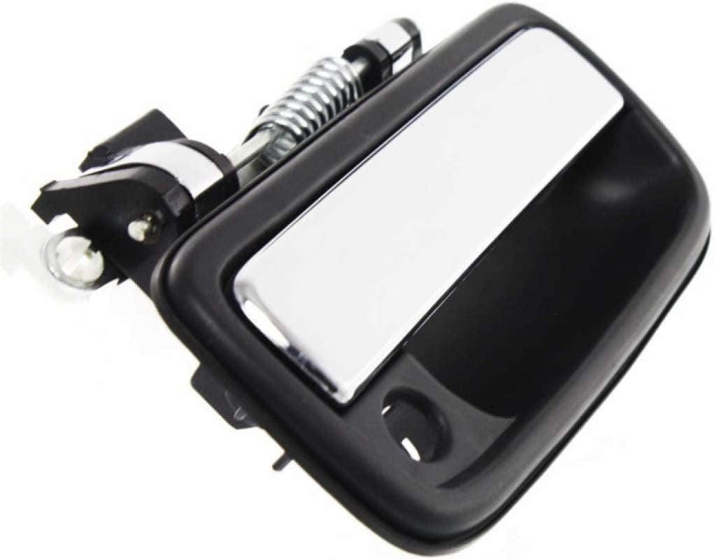 for Toyota Tacoma Exterior Door Handle Front, Passenger Side Black Bezel with Chrome Lever (1995-2004) | with Key Hole | Trim:All Submodels | TO1311123 | 6921035030