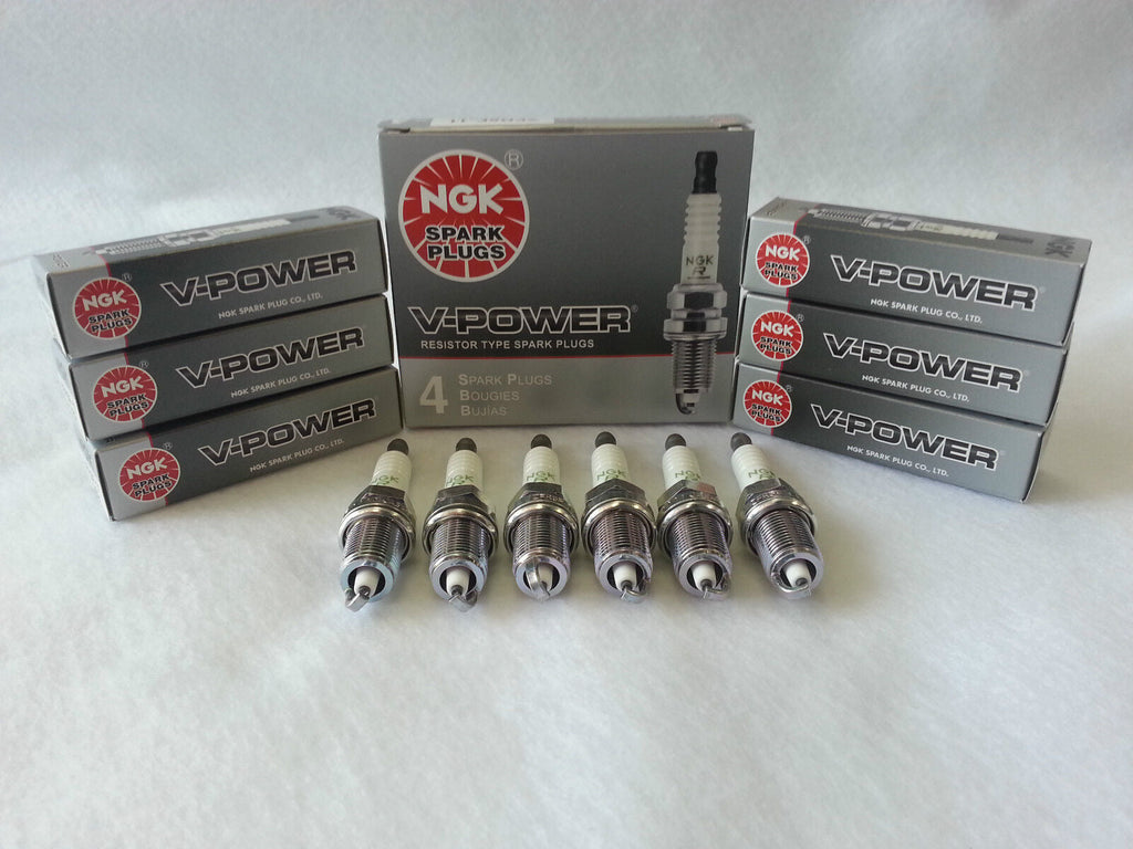 6-New NGK V-Power Copper Spark Plugs BKR6E #6962 Made in Japan