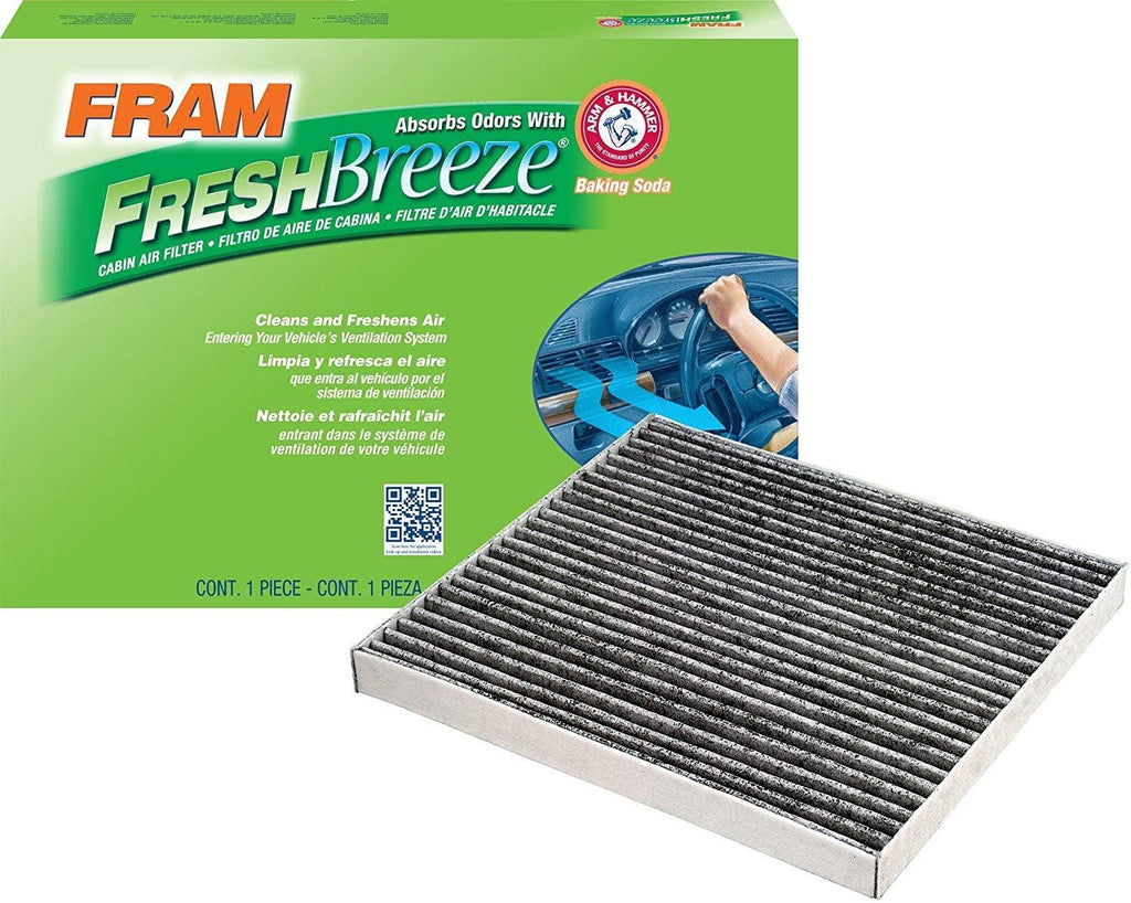 Fresh Breeze Cabin Air Filter Replacement for Car Passenger Compartment W/ Arm and Hammer Baking Soda, Easy Install, CF10133 for Select Toyota Vehicles