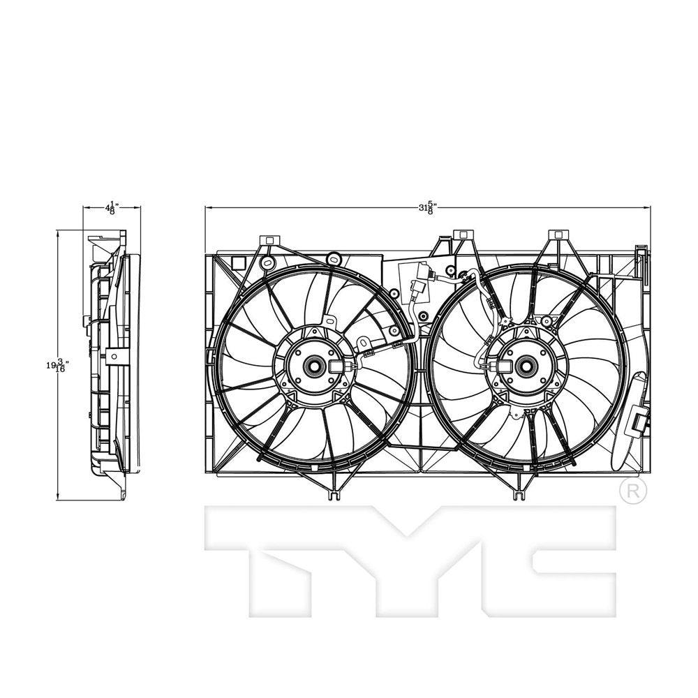 Dual Radiator and Condenser Fan Assembly