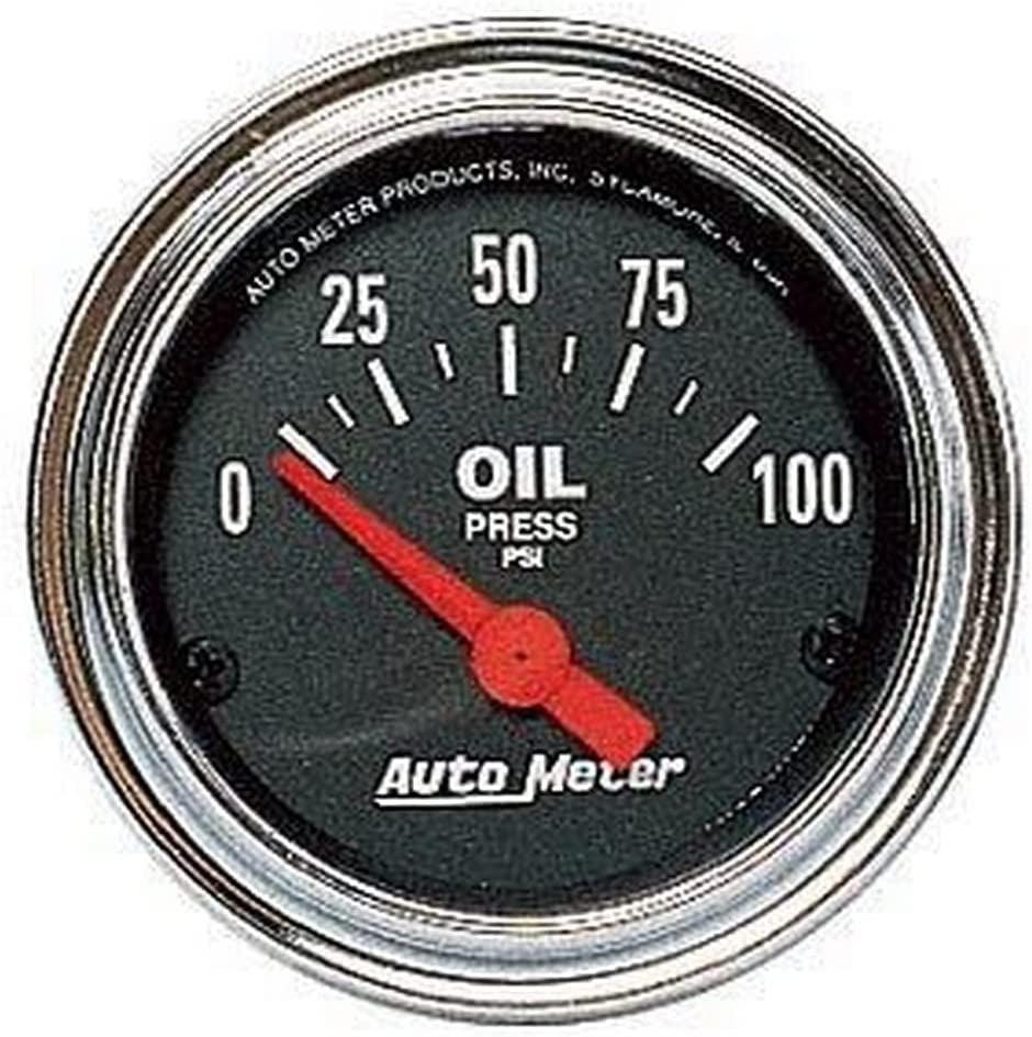 2522 Traditional Chrome Electric Oil Pressure Gauge, Regular, 2.3125 In.