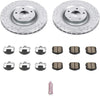 K1444-26 Front Z26 Carbon Fiber Brake Pads with Drilled & Slotted Brake Rotors Kit