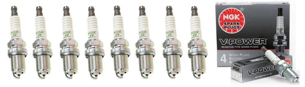 NGK "V-POWER" Spark Plugs (Set of 8) for 2006-2009 Land Rover Range Rover V8