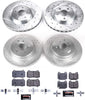 K4488 Front and Rear Z23 Carbon Fiber Brake Pads with Drilled & Slotted Brake Rotors Kit