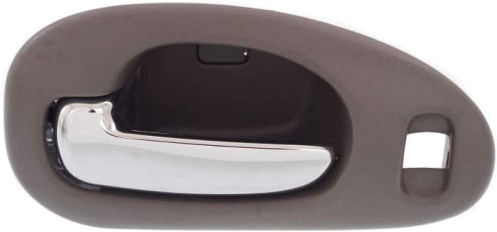 for Chrysler 300M Interior Door Handle Front, Driver Side Gray Bezel with Chrome Lever (1999-2004) | with Door Lock Hole| Trim:All Submodels