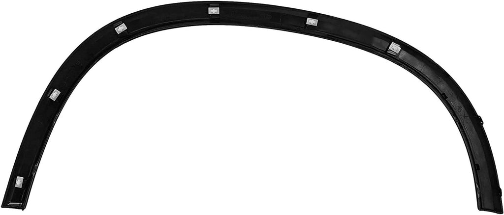 Evan-Fischer Fender Trim Compatible with 2007-2012 GMC Acadia Front, Driver Black GM1290246