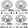 K2706-26 Front and Rear Z26 Carbon Fiber Brake Pads with Drilled & Slotted Brake Rotors Kit