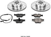 K4590 Front Z23 Carbon Fiber Brake Pads with Drilled & Slotted Brake Rotors Kit