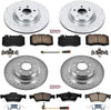 K6602 Front and Rear Z23 Carbon Fiber Brake Pads with Drilled & Slotted Brake Rotors Kit