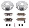 K408-26 Rear Z26 Carbon Fiber Brake Pads with Drilled & Slotted Brake Rotors Kit